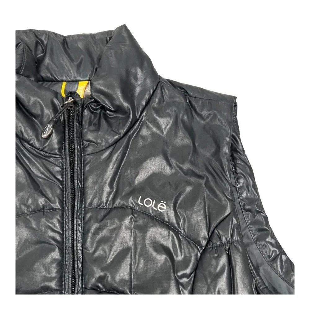 Lole Womens Black Puffer Vest‎ Size S (4-6)Water Repellent Windproof Lightweight